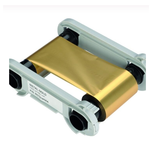 Evolis RCT216NAAA Color Ribbon - METALLIC GOLD Monochrome Ribbon